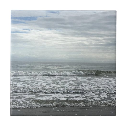 Zeekust Blauwe Koude Koude Koude Koud Tegeltje (Voorkant)