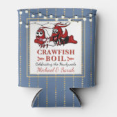 Zeekust Boil Blue Pas getrouwd Verloving Blikjeskoeler (Voorkant)