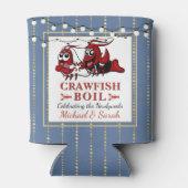 Zeekust Boil Blue Pas getrouwd Verloving Blikjeskoeler (Achterkant)