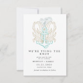 zeekust elegante Foto Save The Date Kaart (Voorkant)