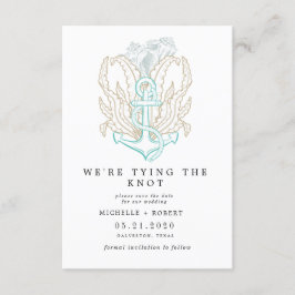 zeekust elegante Foto Save The Date Kaart