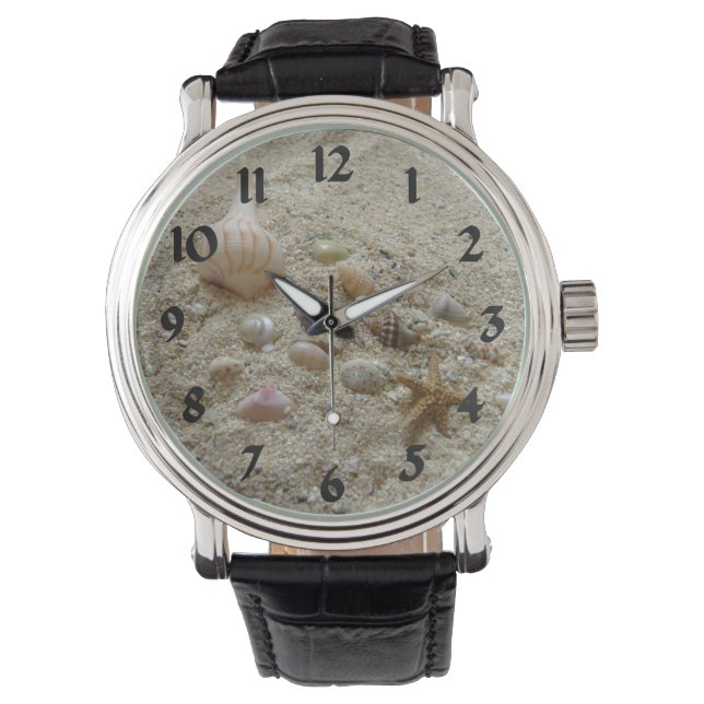 Zeekust en strand horloge (Voorkant)