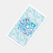 Zeekust in blauw servet (Hoek)