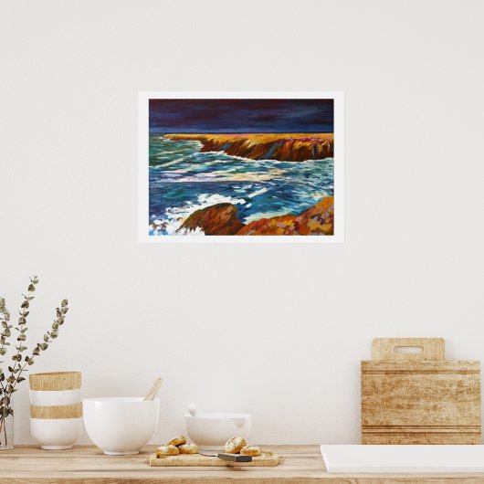 Zeekust in Bretagne Poster (Keuken)