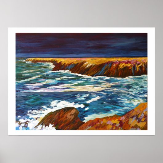 Zeekust in Bretagne Poster (Voorkant)