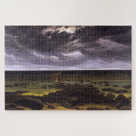 Zeekust met scheepswrak van Moonlight – Friedrich Legpuzzel (Horizontaal)