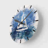 Zeekust met Waterverf Ronde Klok (Hoek)