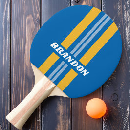 Zeekust rallystreep met naam tafeltennisbatje
