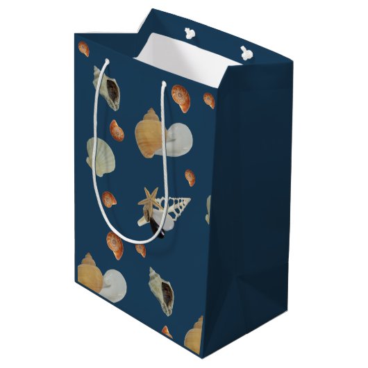 Zeekust van zeegaand zee medium cadeauzakje (Achterkant Gekanteld)