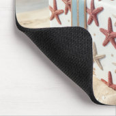 Zeekustgeschenk met zeester muismat (Hoek)