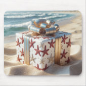 Zeekustgeschenk met zeester muismat (Voorkant)