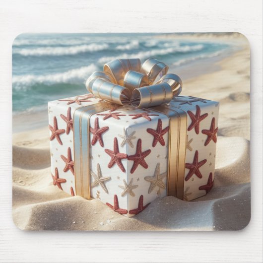 Zeekustgeschenk met zeester muismat (Voorkant)