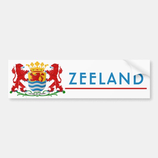 Zeeland Bumpersticker (Voorkant)