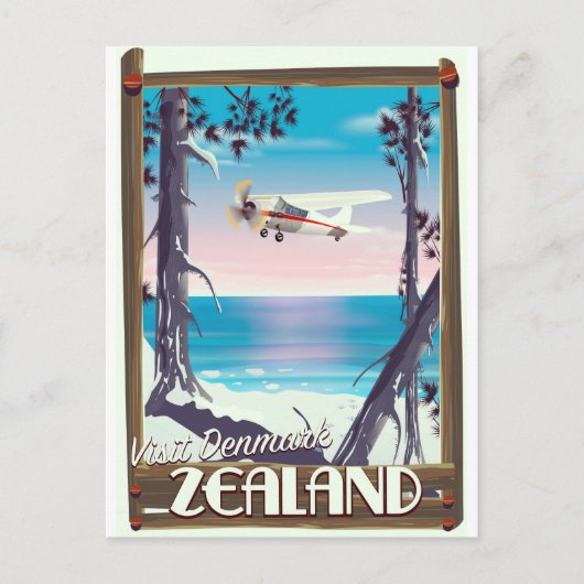 Zeeland Denemarken reisposter Briefkaart (Voorkant)