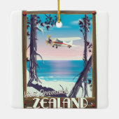 Zeeland Denemarken reisposter Keramisch Ornament (Achterkant)