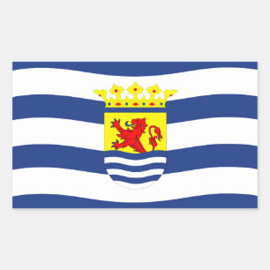 Zeeland flag Netherlands province dutch region sym Rechthoekige Sticker