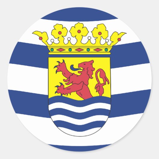Zeeland, Nederland Ronde Sticker (Voorkant)