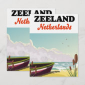 Zeeland Nederland strand reisposter (Voorkant / Achterkant)