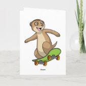Zeeleeuw als schaatser met skateboard kaart (Achterkant)