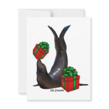 Zeeleeuw - kerstkaart