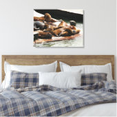 Zeeleeuwen zonnen in San Francisco Canvas Afdruk (Insitu (Slaapkamer))