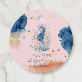 zeeleven | Baby shower van zeepaardjes Bedankjes Labels