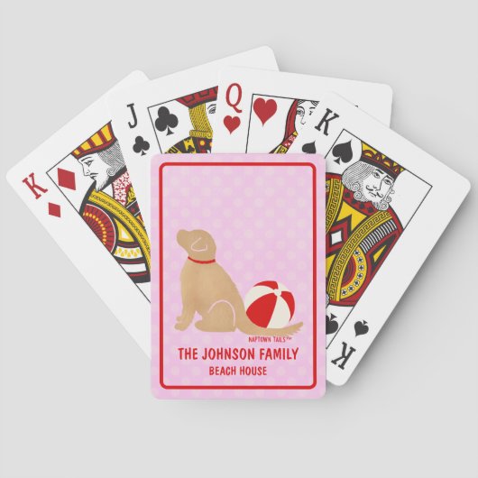 Zeeleven Beauty Dog Roze Klassieke Speelkaarten (Achterkant)