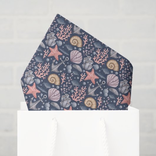 Zeeleven Decoupage Tissuepapier, Oceaan Tissuepapier (Cadeauzakje)