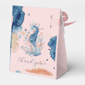 zeeleven | Seahorse Baby shower Bedankt Favor Bedankdoosjes (Achterkant)