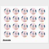 zeeleven | Seahorse Baby shower Bedankt Favor Ronde Sticker (Vel)