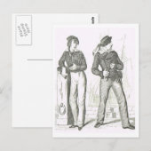 Zeelieden 1800s briefkaart (Voorkant / Achterkant)