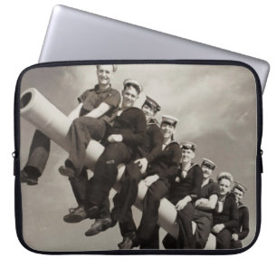 ZEELIEDEN OP EEN NAVAL PISTOOL WAARMEE SEAMAN DAVI LAPTOP SLEEVE