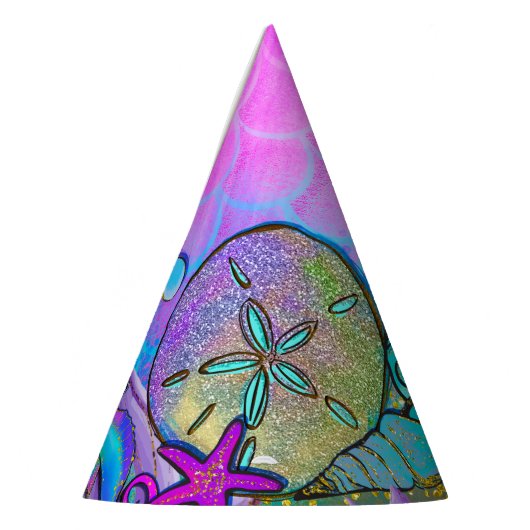 Zeelui en zeeluiken Roze Sparkly Party Feesthoedjes (Links)