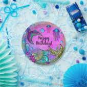 Zeelui en zeeluiken Roze Sparkly Party Papieren Bordje (Feest)