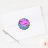 Zeelui en zeeluiken Roze Sparkly Party Ronde Sticker (Envelop)