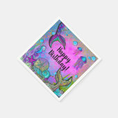 Zeelui en zeeluiken Roze Sparkly Party Servet (Hoek)