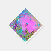 Zeelui en zeeluiken Roze Sparkly Party Servet (Hoek)