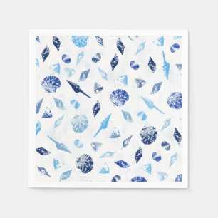 Zeeluiken in de blauwe Nautical Beach Motif Servet
