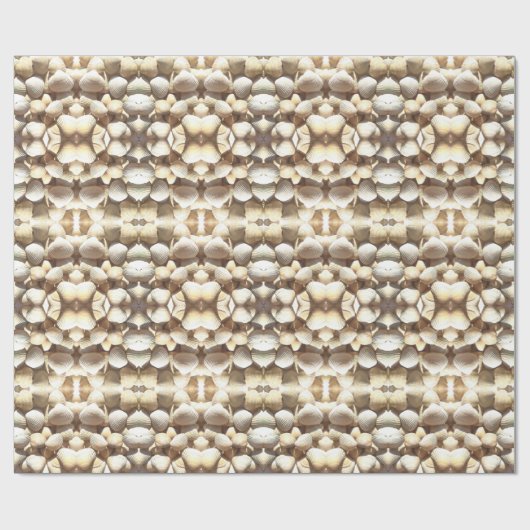 Zeeluiken Pattern Summer Natural Shades of Brown Cadeaupapier (Vlak)