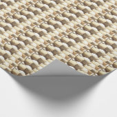 Zeeluiken Pattern Summer Natural Shades of Brown Cadeaupapier (Hoek)