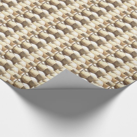 Zeeluiken Pattern Summer Natural Shades of Brown Cadeaupapier (Hoek)