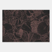 Zeeluiken Zwarte Zeeslak Sepia Sketch Art Beach Oc Inpakpapier Vel (Voorkant 2)