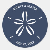 Zeemaand zeemijlstang ronde sticker (Voorkant)