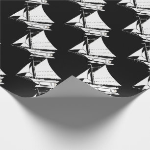 zeemaassilhouetdruk cadeaupapier