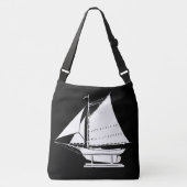 zeemaassilhouetdruk crossbody tas (Voorkant)