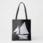 zeemaassilhouetdruk tote bag (Voorkant)
