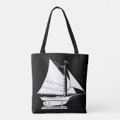 zeemaassilhouetdruk tote bag (Achterkant)