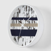 Zeemacht / beige / witte strepen over hout met pel (Hoek)