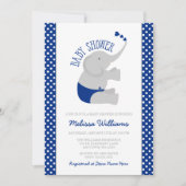 Zeemacht blauw grijs Baby shower Kaart (Voorkant)