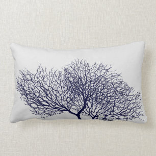 Zeemacht blauw grijs Zee koraalstrand Kussen